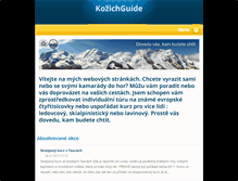 Tablet Screenshot of kozichguide.cz